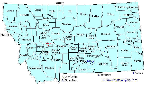 Montana County Map